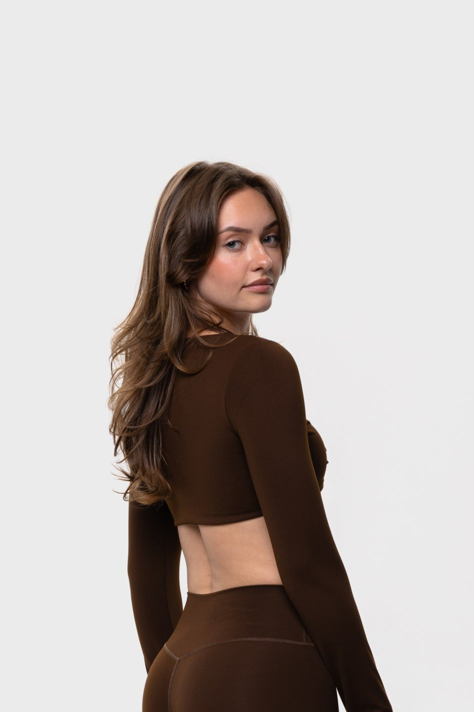 Top na długi rękaw | Chocolate Croisé  PREORDER
