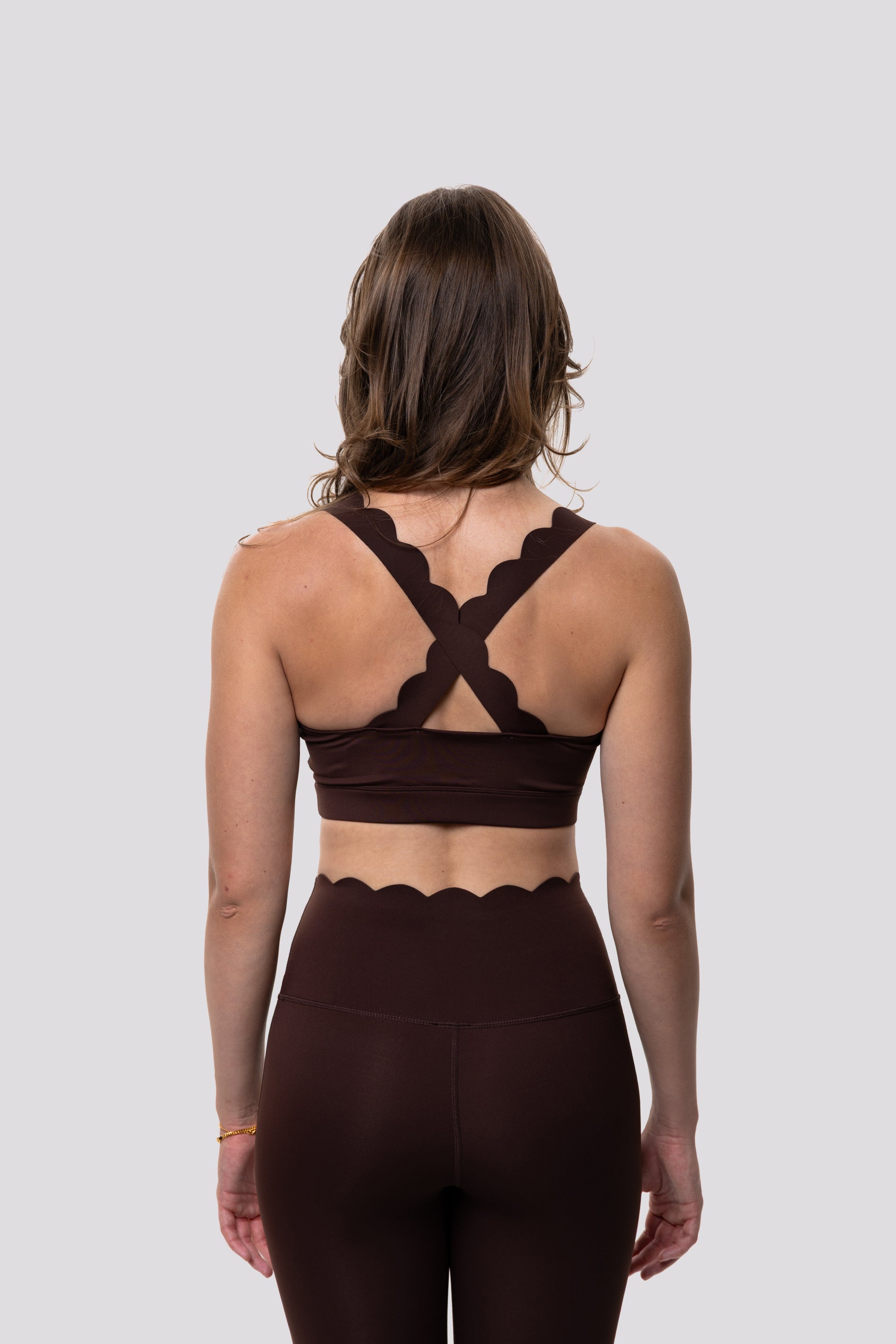 Komplet brązowy z topem na ramiączka | Chocolate Pearl PREORDER