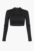 Top z długim rękawem | Pearl Noir